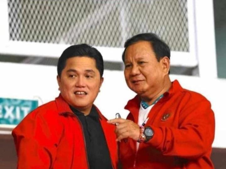 DUET: Prabowo Subianto dan Erick Thohir.
