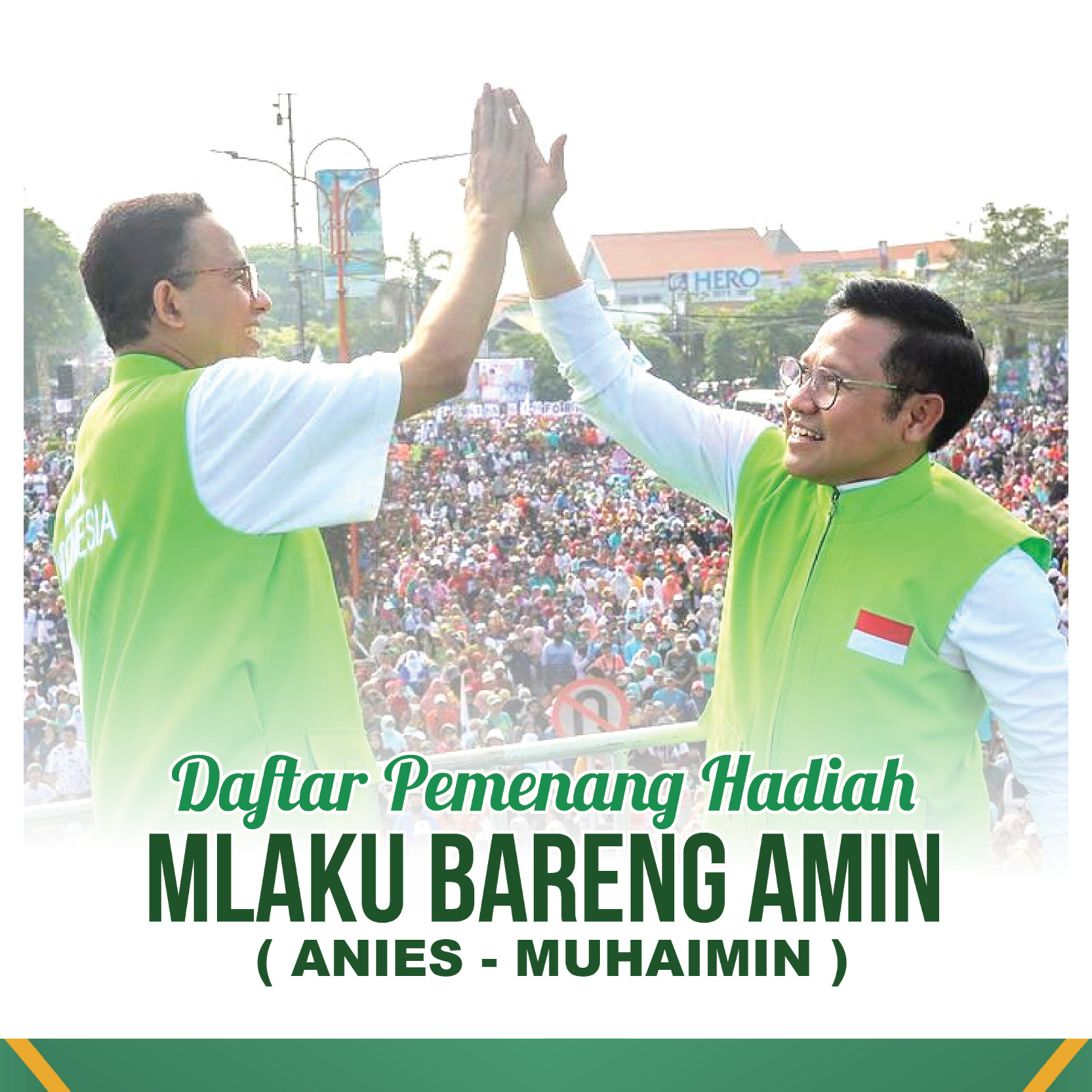 Daftar pemenang hadiah Mlaku Bareng AMIN.