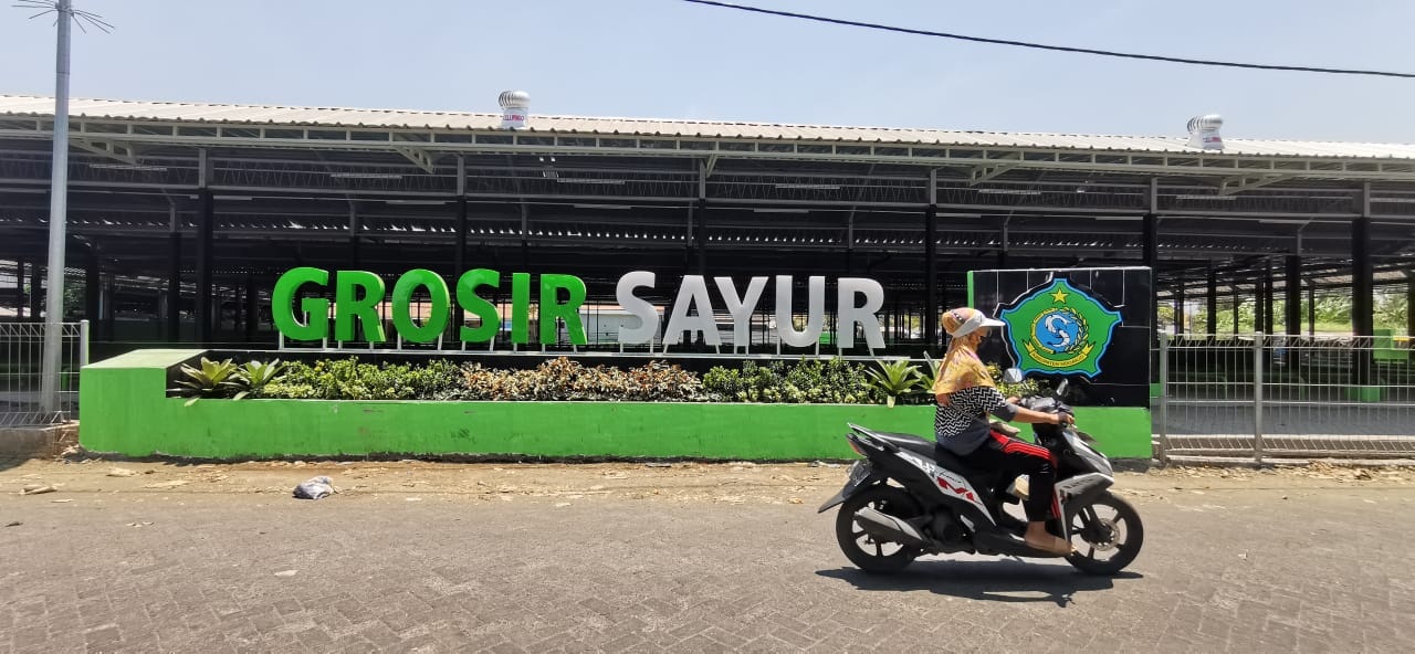 LEBIH NYAMAN: Kondisi Grosir Sayur Pasar Porong yang sudah siap digunakan.  &nbsp;