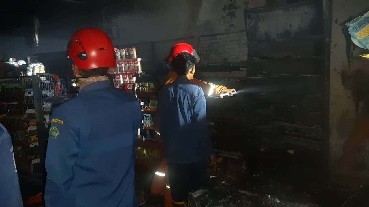 HANGUS : Kondisi yang terbakar di Prambon. (ist)  &nbsp;