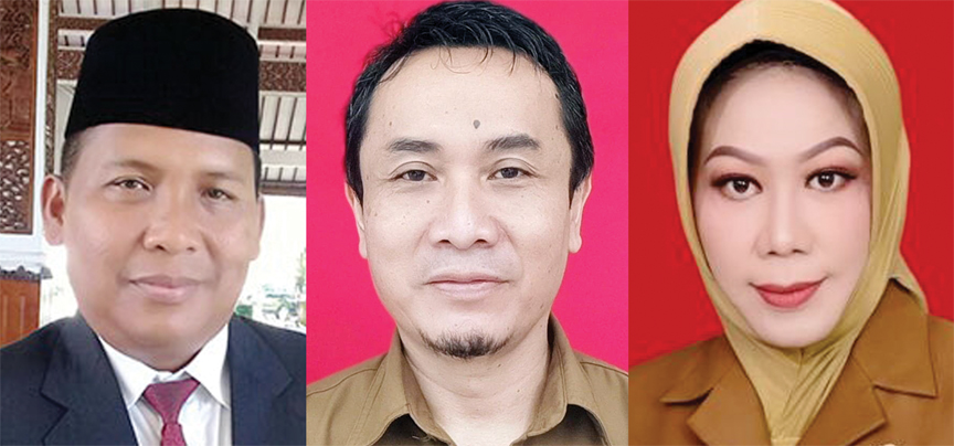 KANDIDAT: Dari kiri, M Ainur Rahman, Andjar Surdjadianto dan Fenny Apridawati.  &nbsp;