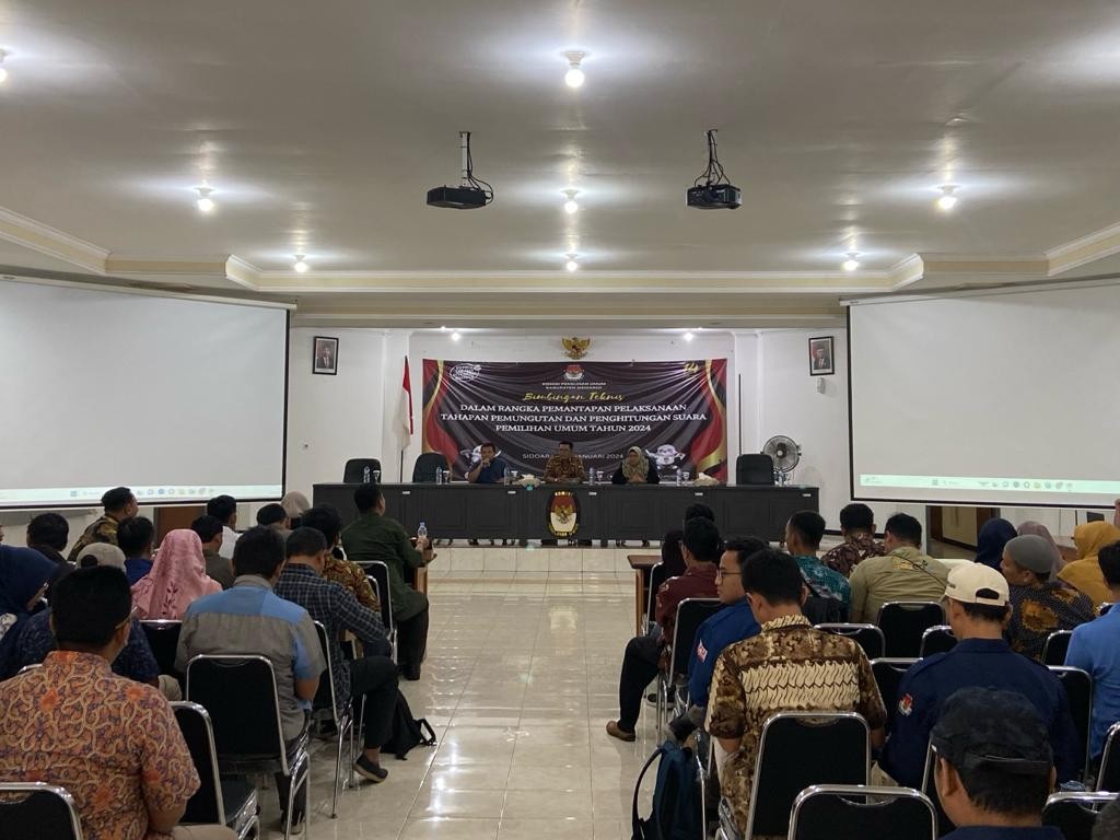PERSIAPAN: Bimtek yang digelar KPU Sidoarjo untuk Pemilu 2024. (IST)