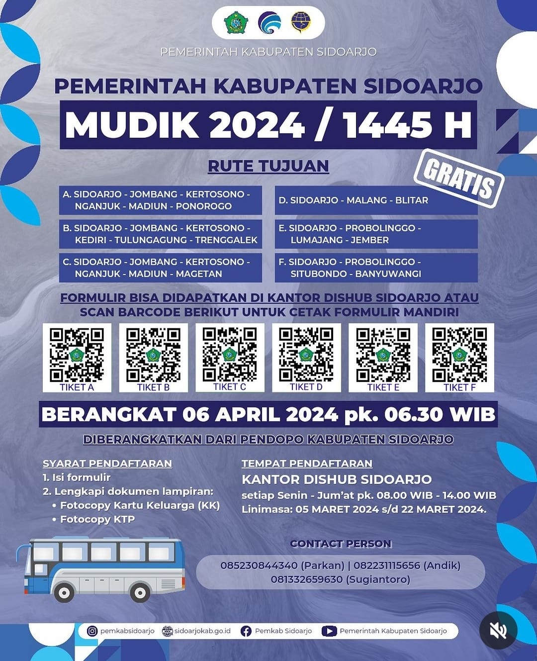 Syarat mudik gratis.