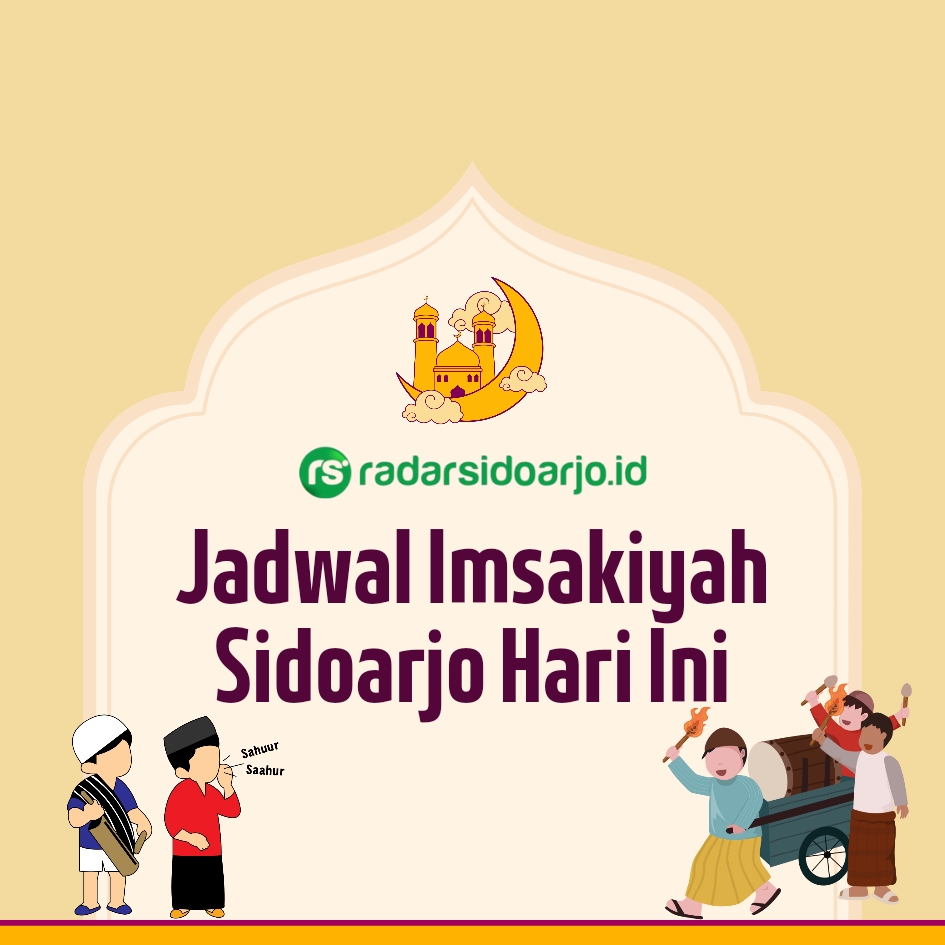 IBADAH: Jadwal imsak dan salat untuk wilayah Sidoarjo pada Ramadan 1445 H.