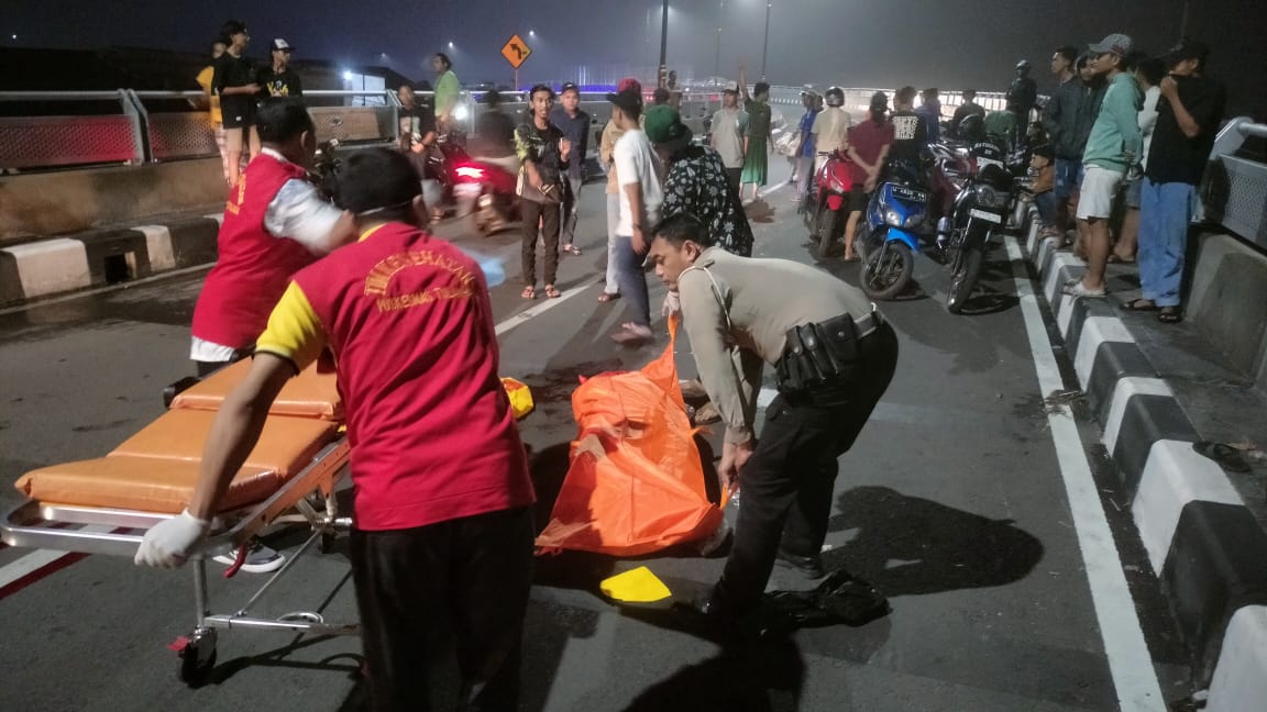 NAHAS : Polisi lakukan olah TKP. (IST)