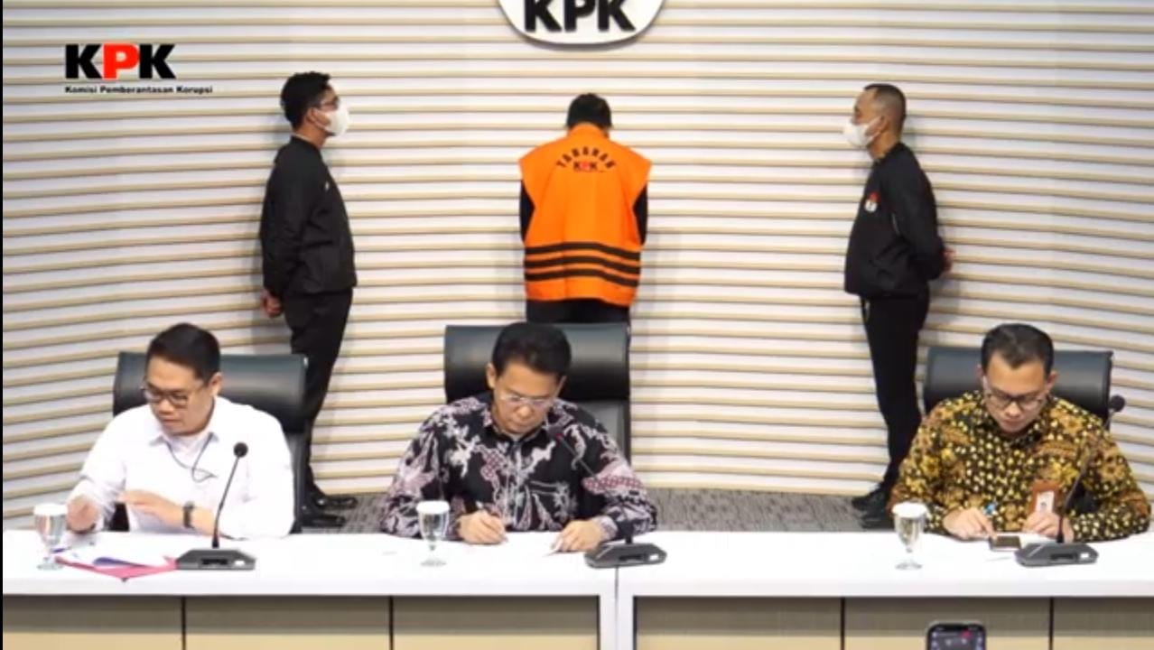 TEGAS : KPK gelar jumpa pers penahanan Bupati Sidoarjo Ahmad Muhldor, Selasa, 7 Mei 2024. (IST)