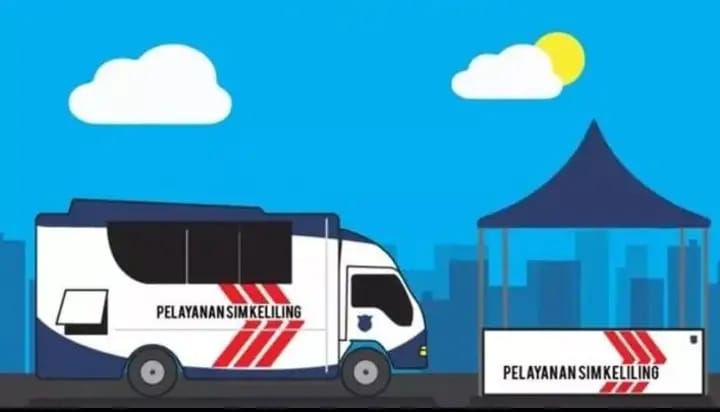 ILUSTRASI : Pelayanan SIM keliling.
