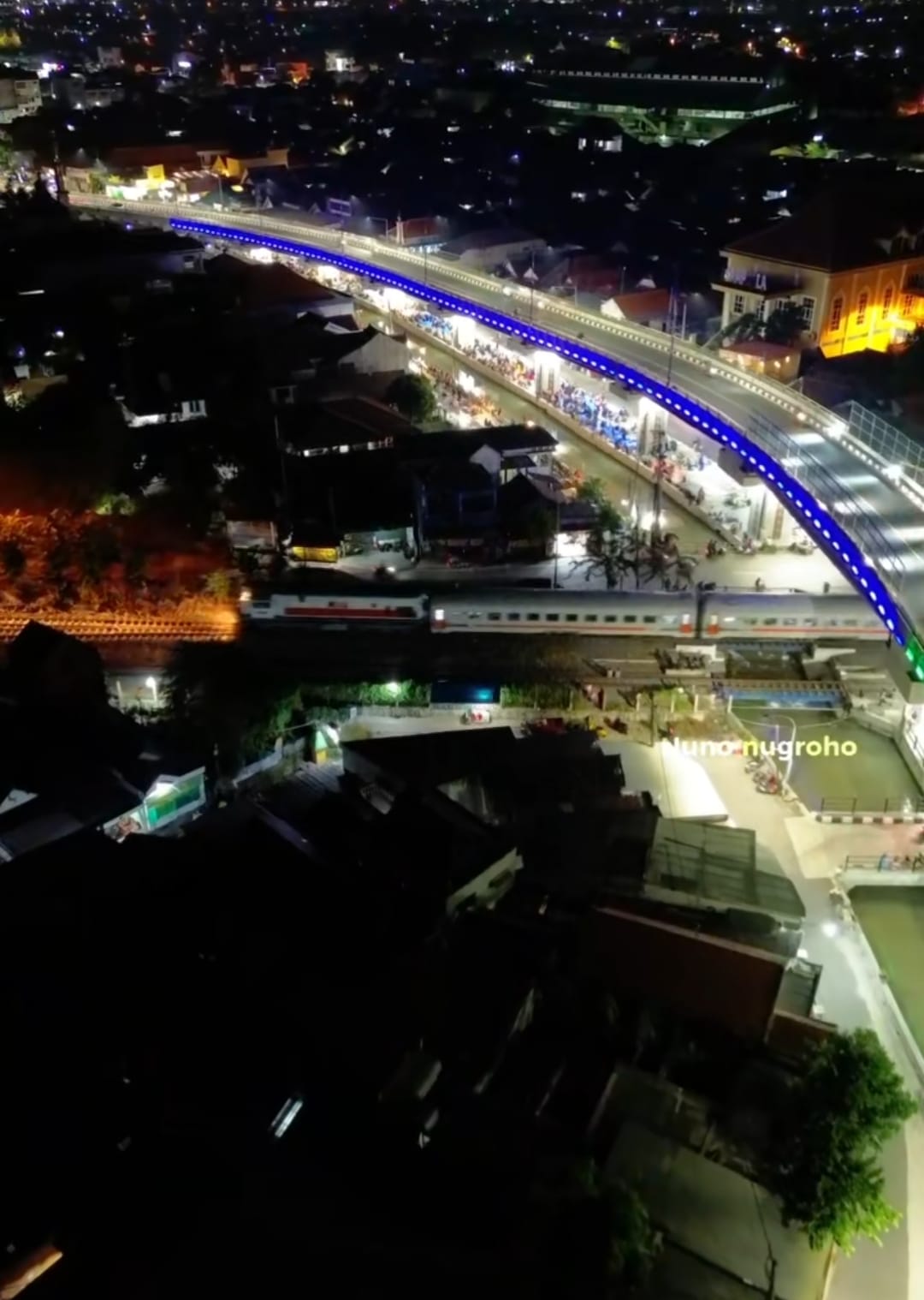 CANTIK: Flyover Krian tampak dari atas. (IST/akun TikTok @nunonugroho)