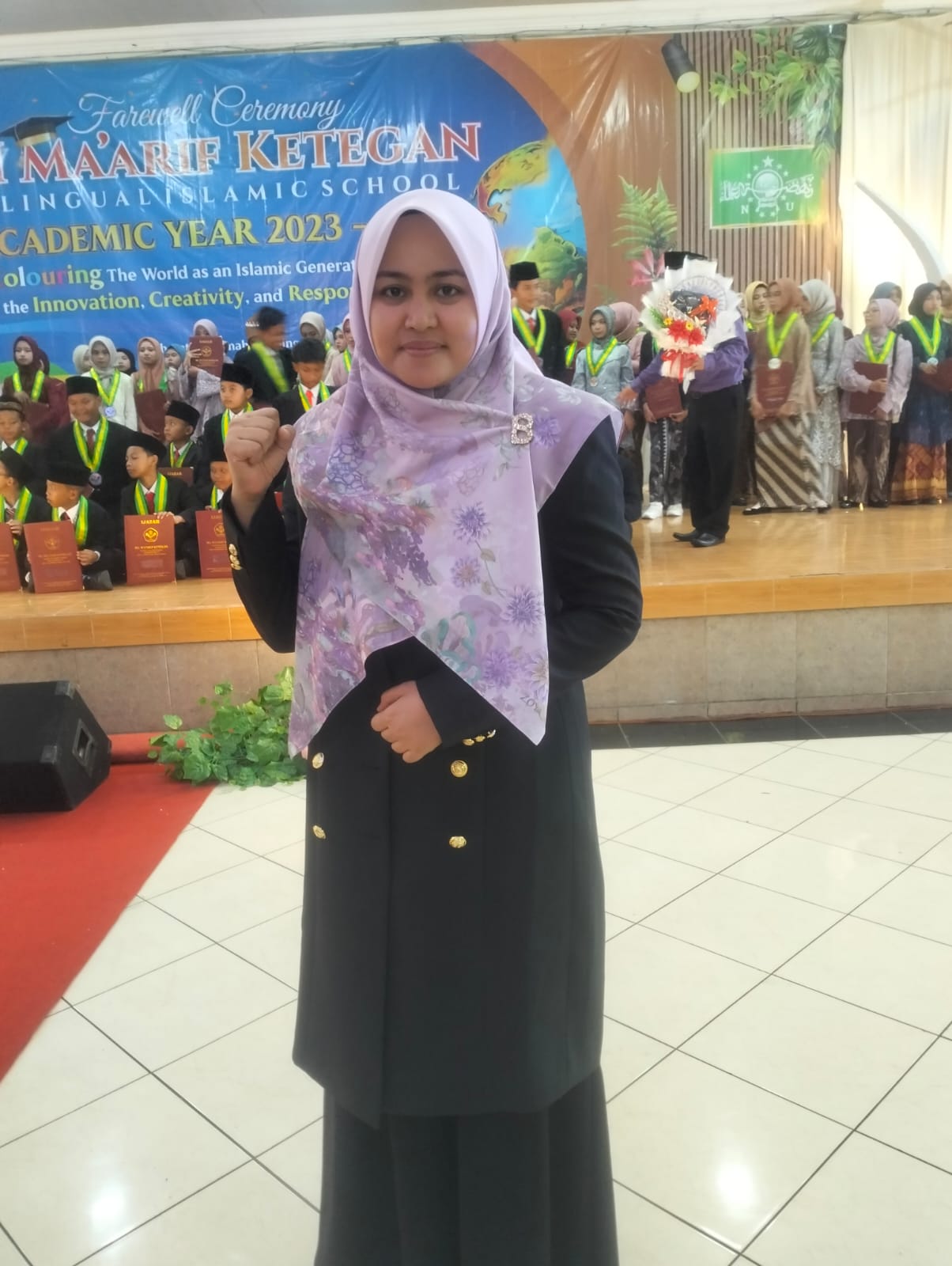 Umi Salamah, Kepala MI Maarif Ketegan Bilingual Islamic School.