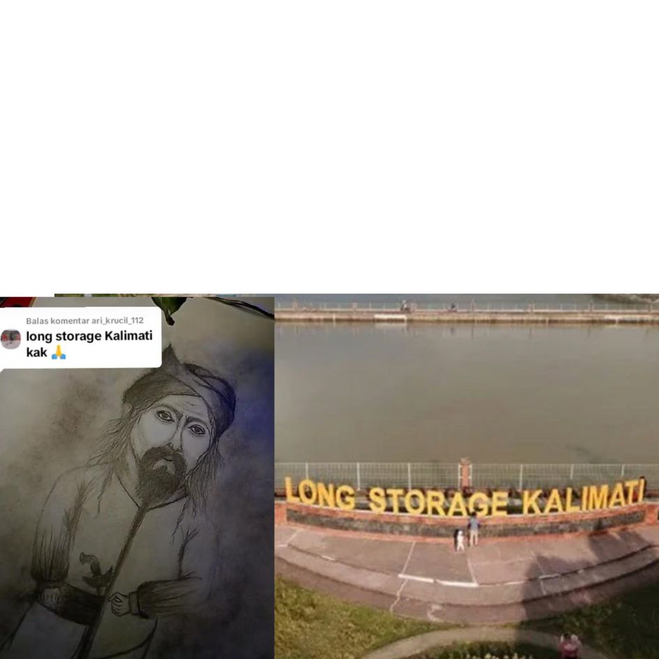 MISTIS: Salah satu sosok yang digambarkan berada di Long Storage Kalimati, Tarik, Sidoarjo. (IST/TikTok @Exsaka)