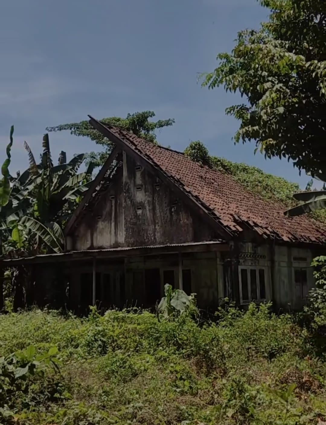 RUMAH TUA: Bangunan lain yang ada di kompleks eks pabrik tekstil Tanggulangin, Sidoarjo. (TikTok/jadimaukemana)