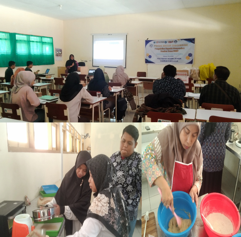 KREATIF : Tim dosen Program Studi Manajemen Agroindustri dari Politeknik Negeri Jember (POLIJE) PSDKU Sidoarjo mengadakan pelatihan intensif mengenai pembuatan olahan bandeng.
