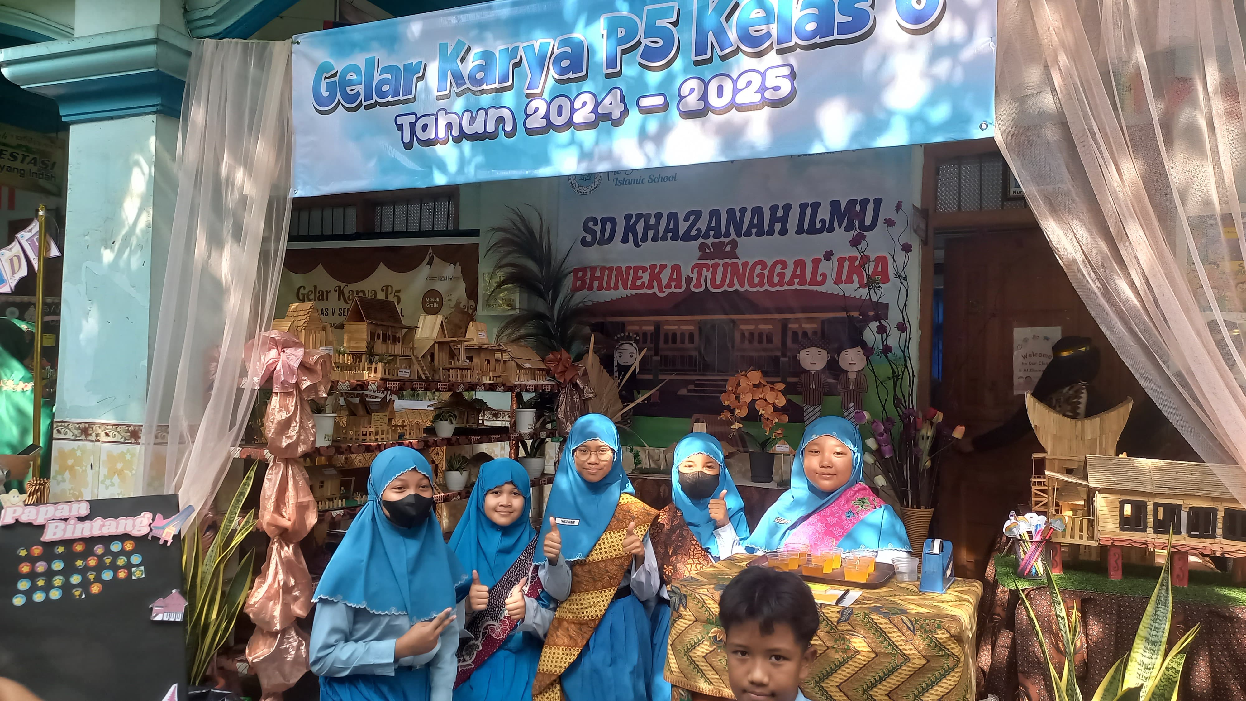 SEMANGAT: Kegiatan Gebyar Puncak P5 SD Khazanah Ilmu diisi dengan berbagai kegiatan.