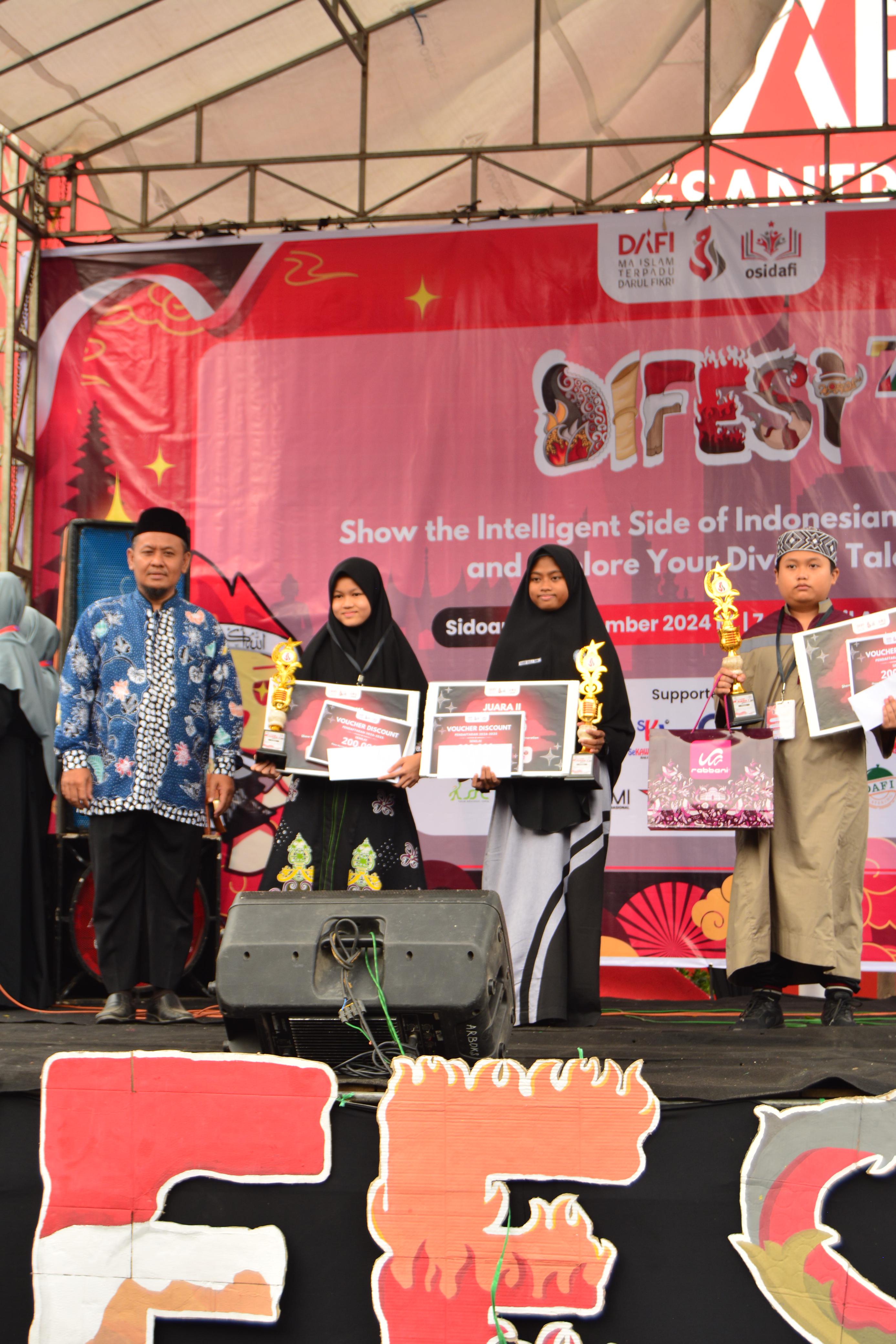 BERPRESTASI: Darul Fikri Islamic Festival gelar ajang perlombaan bergengsi. (ANAS/RADAR SIDOARJO)