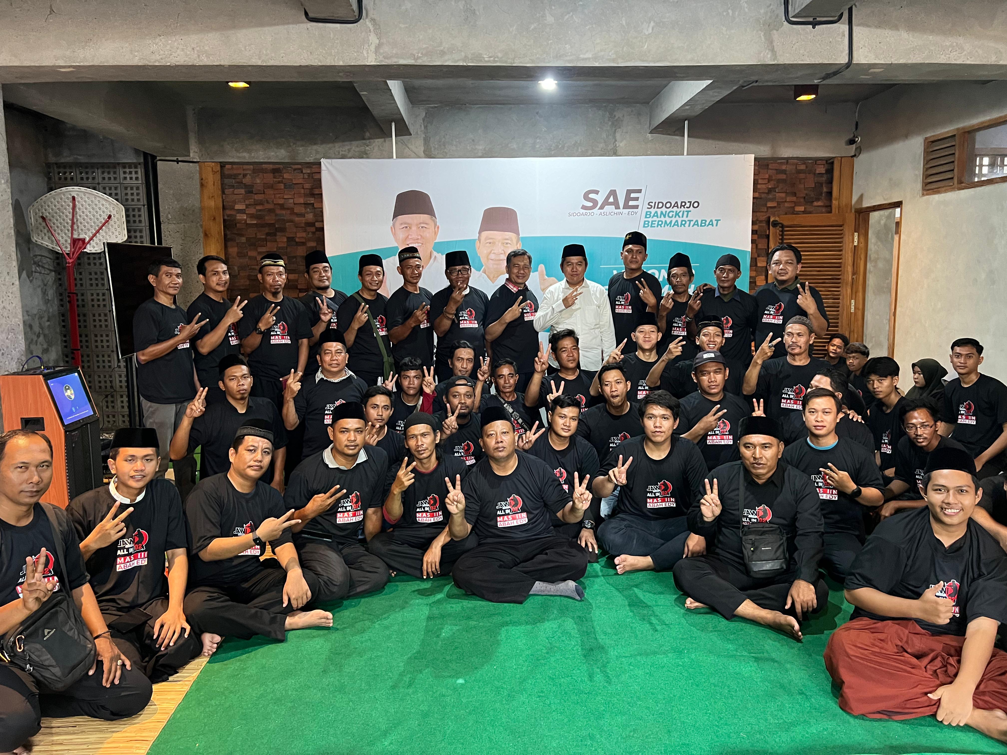 KAWAL: Barisan Para Pendekar Sidoarjo Dukung Mas Iin-Abah Edy.