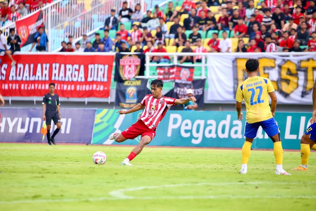 MONCER: Pemain Deltras Sidoarjo, Wigi Pratama. (IST/IG @wigipratama)