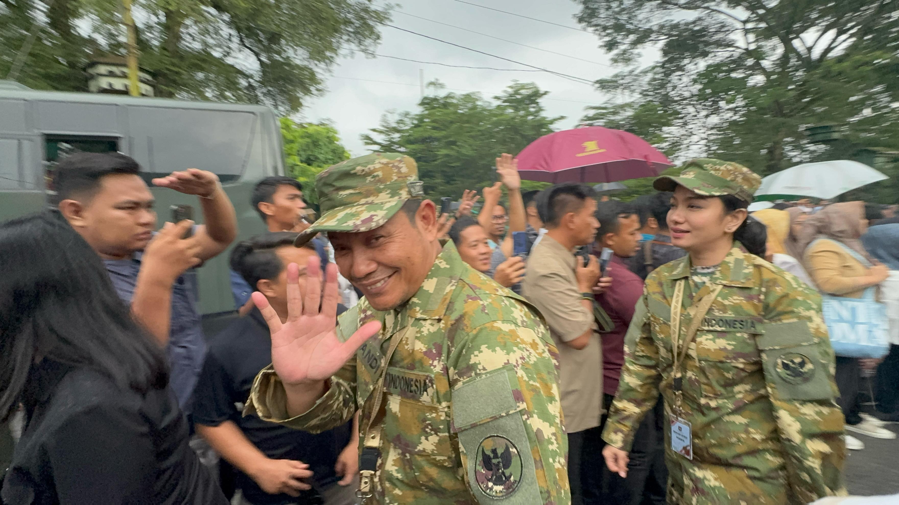 GAGAH: Bupati Sidoarjo Subandi tiba di Akademi Militer Magelang. (IST)