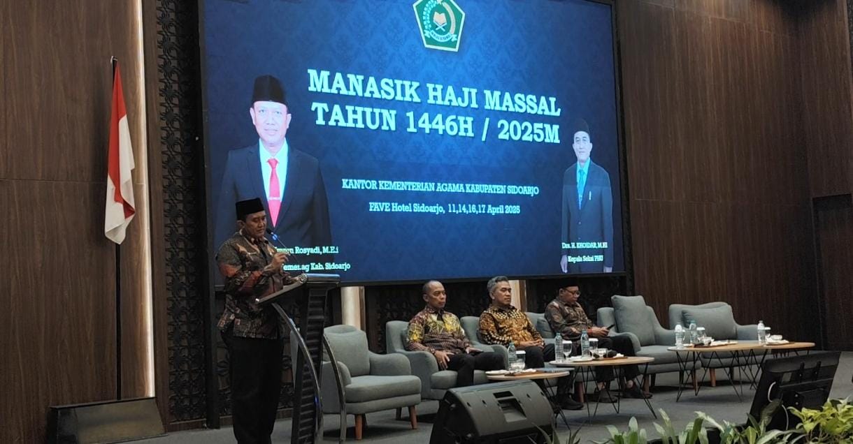 PERSIAPAN: Ribuan CJH Sidoarjo ikuti manasik haji di Fave Hotel.