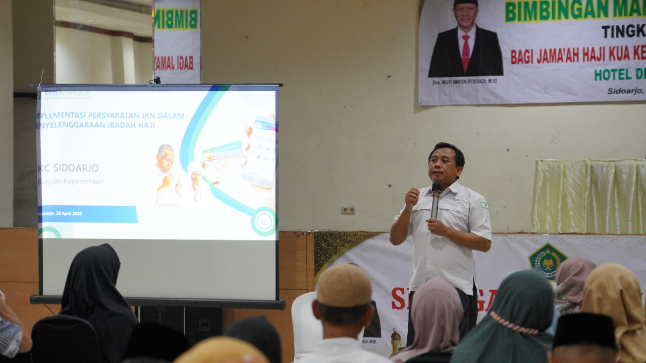 FASILITAS: BPJS Kesehatan Kantor Cabang Sidoarjo memastikan bahwa calon jemaah haji telah terdaftar sebagai peserta Program Jaminan Kesehatan Nasional (JKN).