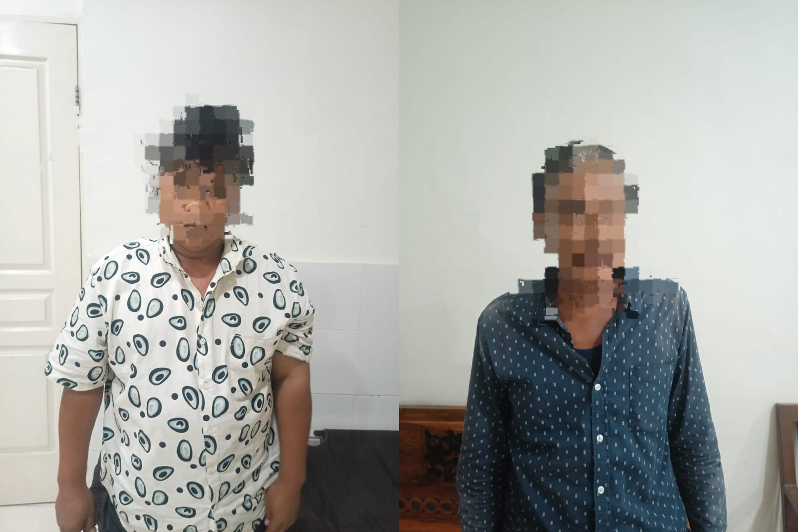 DIPERIKSA : Dua preman diamankan Unit Reskrim Polsek Waru diduga Lakukan pemalakan di Terminal Purabaya, Sidoarjo. (IST/RADAR SIDOARJO)