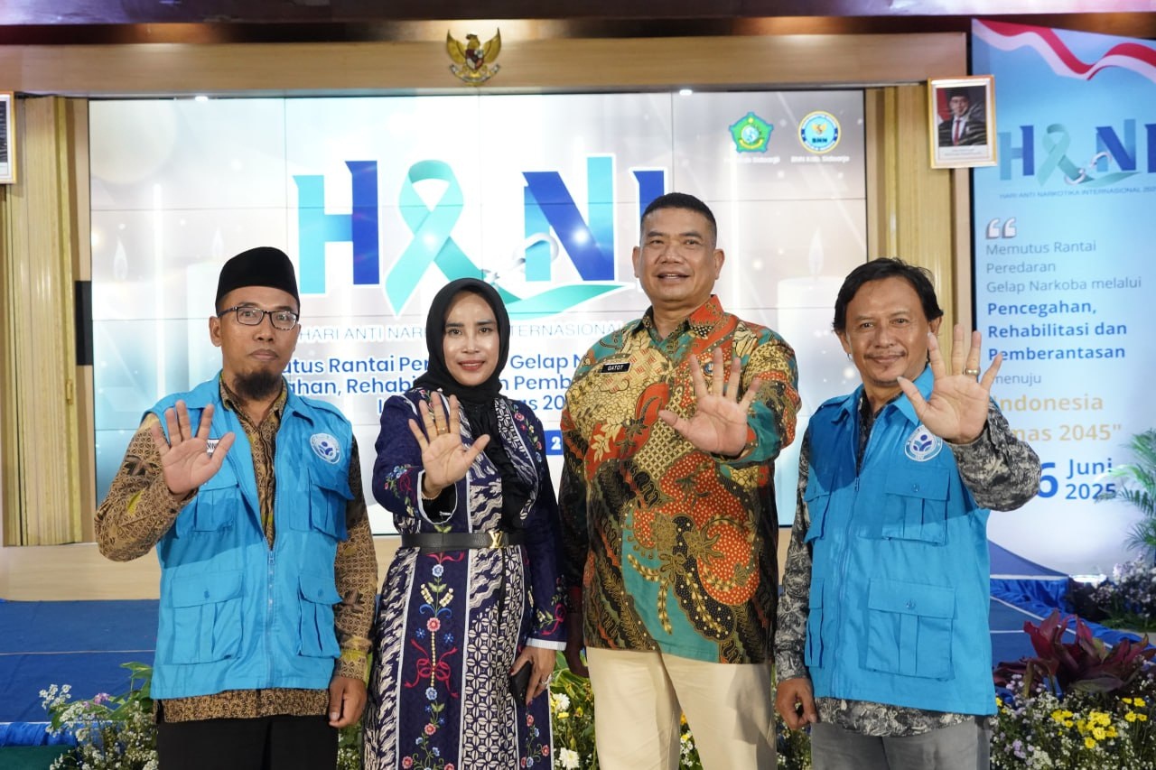 PENCEGAHAN: Wakil Bupati Sidoarjo Mimik Idayana peringati Hari Anti Narkotika Internasional.  &nbsp;