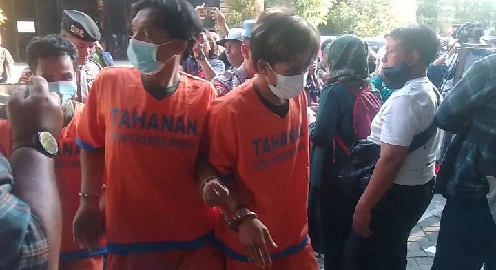 KOMPLOTAN: Para pelaku pencurian motor ditangkap Satreskrim Polresta Sidoarjo. (DIKY SANSIRI/RADAR SIDOARJO)