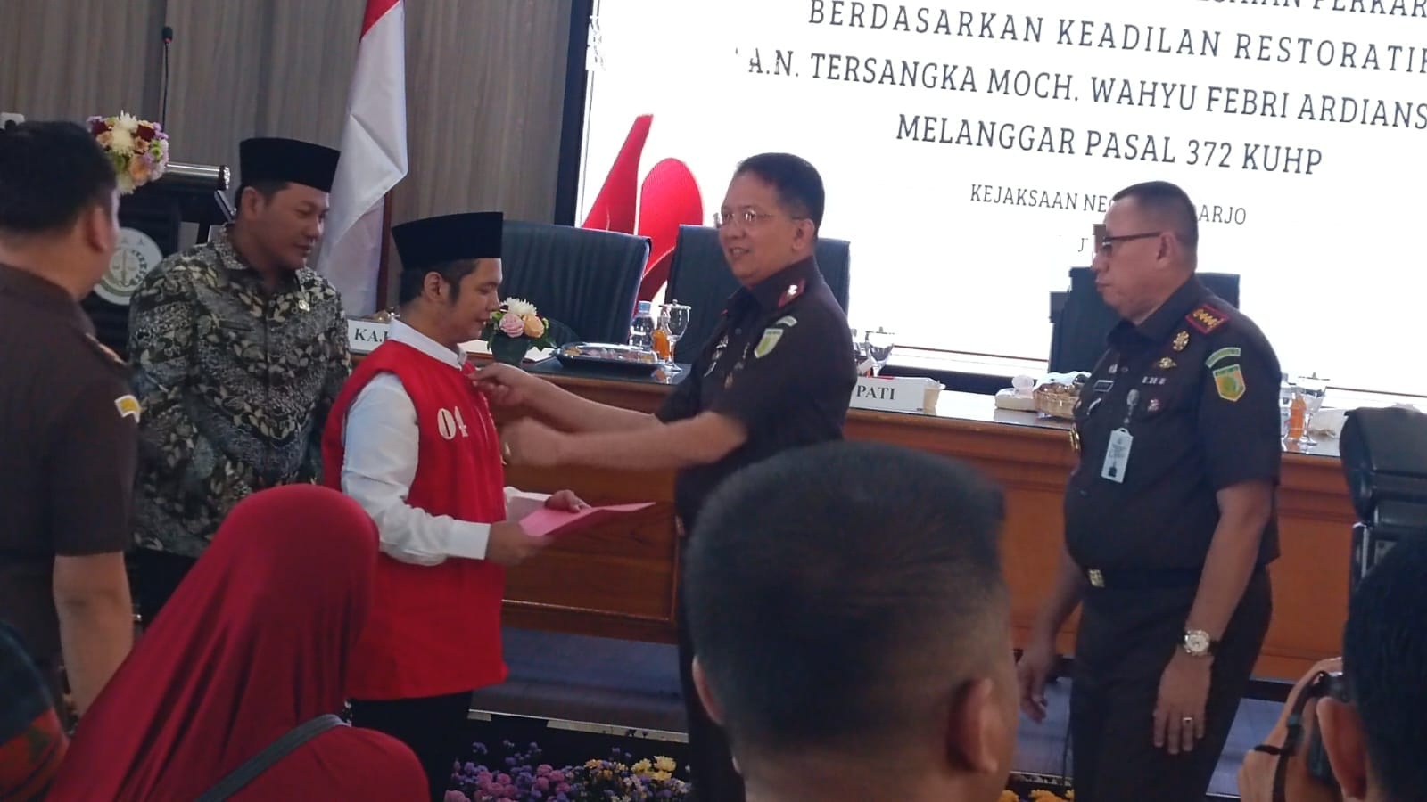 LEPAS ROMPI: Moch Wahyu Febri Ardiansyah, warga Kecamatan Taman mendapatkan Restorative Justice (RJ). (DIKY SANSIRI/RADAR SIDOARJO)