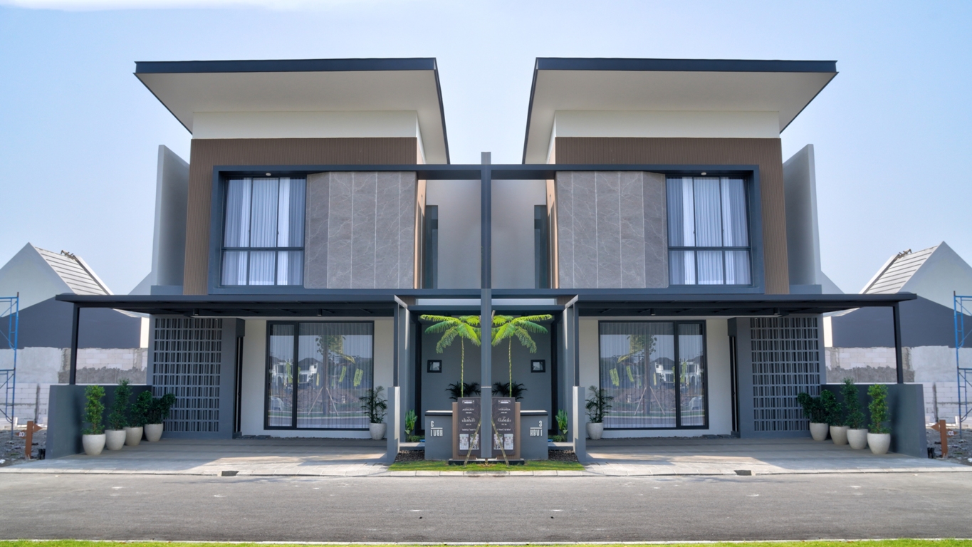 TAMPAK DEPAN: Kahuripan Nirwana resmi meluncurkan Show Unit rumah contoh Tipe Malvidia.