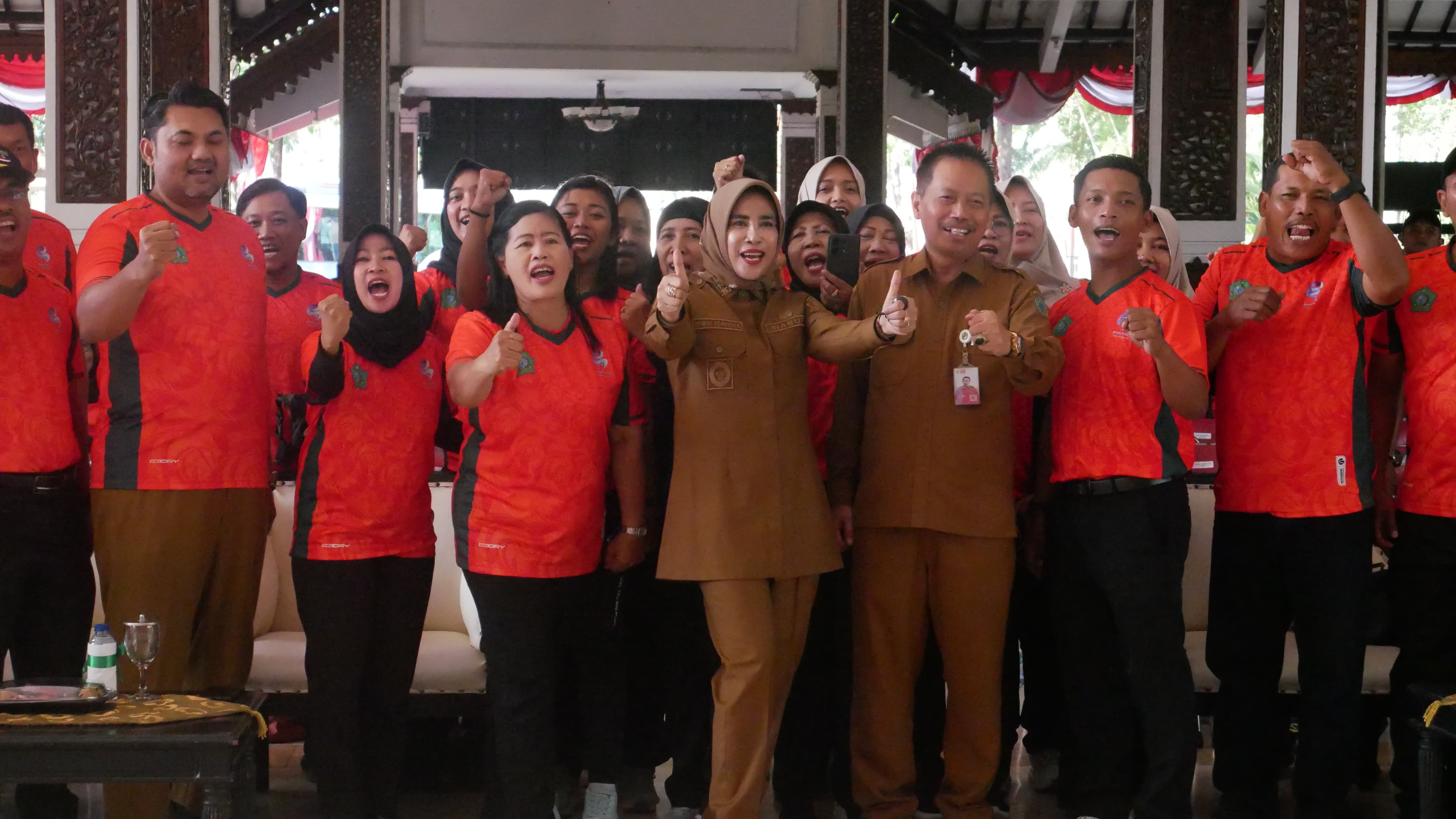 KOMPAK: Wakil Bupati Sidoarjo Mimik Idayana membuka kegiatan Pengembangan Keprofesian Berkelanjutan (PKB) bagi guru PJOK jenjang SD se- Sidoarjo.