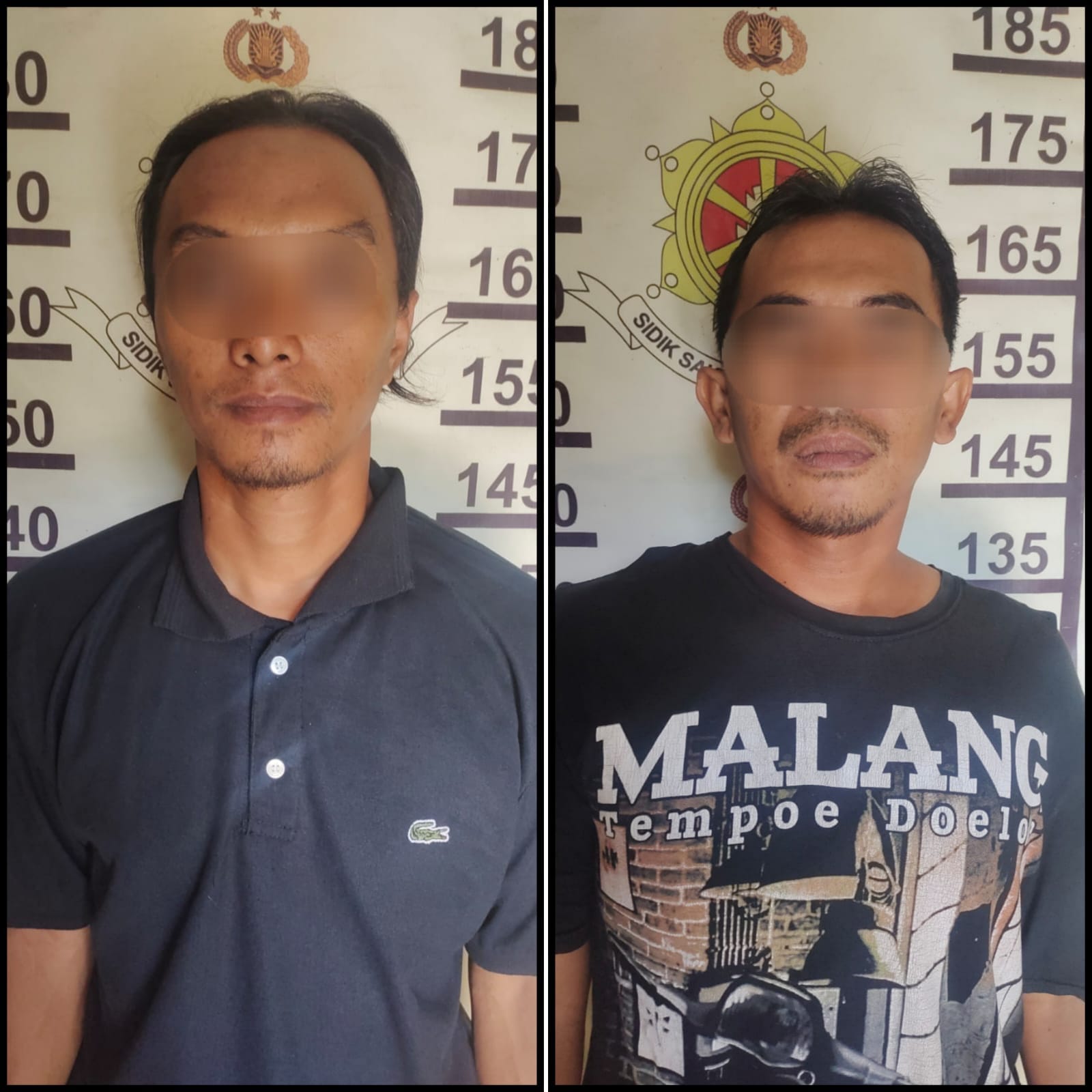 MAIN KASAR: Dua tersangka pengeroyokan diringkus Polsek Taman. (IST/POLSEK TAMAN)