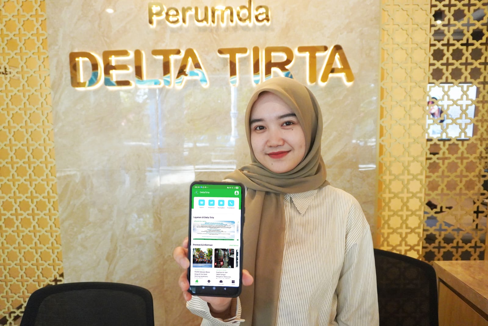 INOVASI: PDAM Delta Tirta kenalkan aplikasi pelangi untuk layanan pasang baru dari rumah.