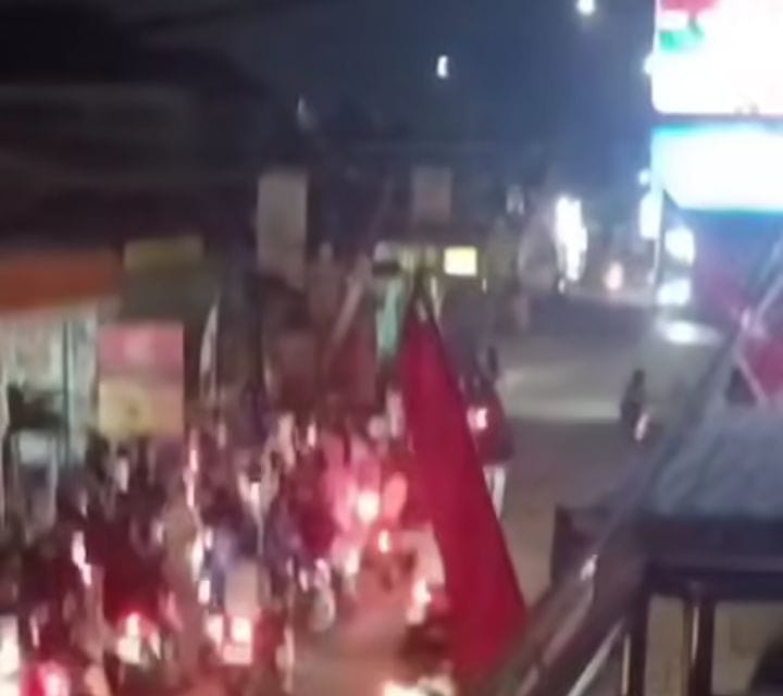 MENCEKAM: Video amatir warga saat diduga pesilat berbuat rusuh di Sukodono, Sidoarjo.
