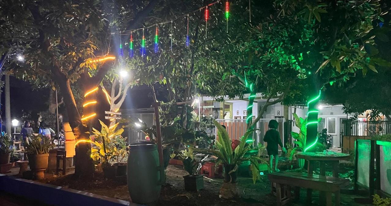 BERSOLEK: Salah satu taman yang dipercantik untuk mengikuti lomba.(IST/RADAR SIDOARJO)