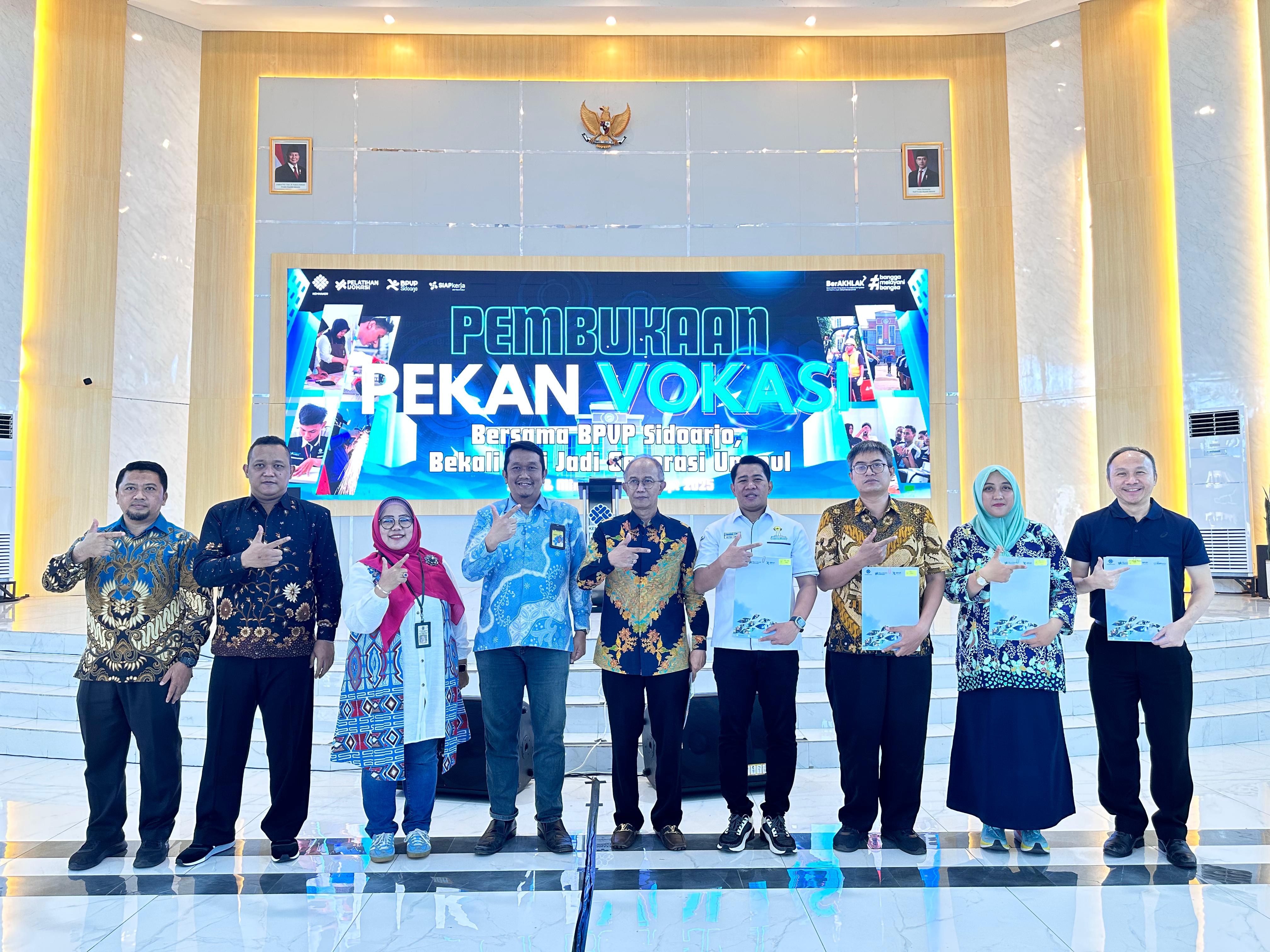 KOMITMEN: Penandatanganan Nota Kesepahaman Bersama (MoU) antara BPVP Sidoarjo dengan Badan Pengurus Cabang Himpunan Pengusaha Muda Indonesia (BPC HIPMI) Sidoarjo.
