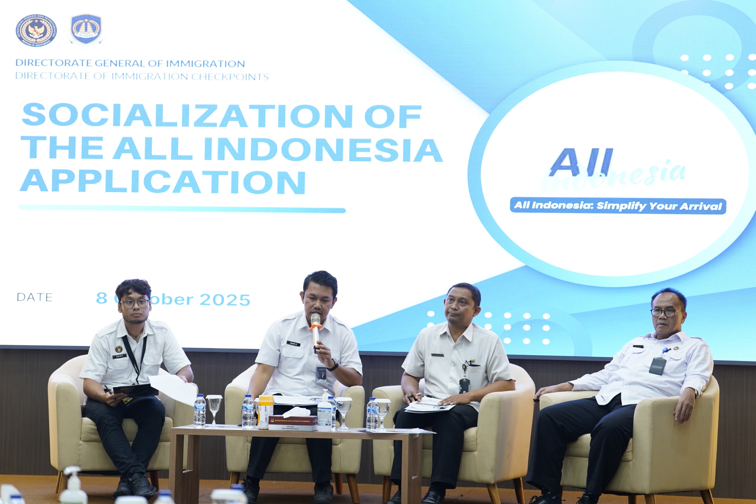 SINERGIS: Kantor Imigrasi Kelas I Khusus TPI Surabaya bersama Kanwil Direktorat Jenderal Imigrasi (Ditjen Imigrasi) Jawa Timur menggelar kegiatan Sosialisasi All Indonesia dan Peluang Investasi.