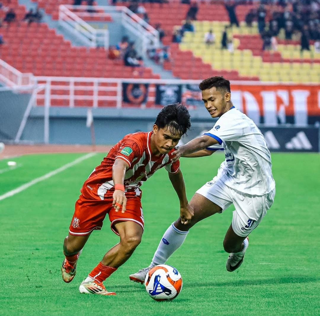 EVALUASI: Pemain Deltras Sidoarjo, Tito Hamzah saat melawan PSIS Semarang. (Foto&nbsp;Deltras Sidoarjo)