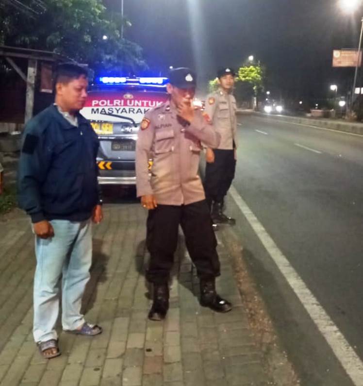 PENCEGAHAN: Polsek Taman rutin menggelar patroli malam secara intensif.