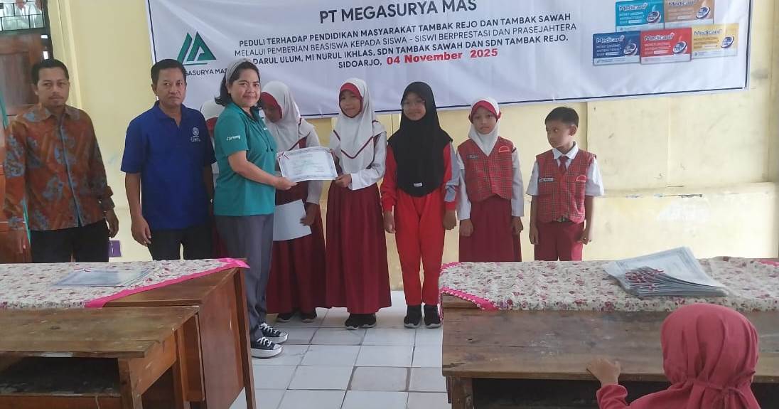 MEMBANTU: PT. Megasurya Mas, Perusahaan minyak goreng kelapa sawit dan produk turunannya yang beralamatkan di Jl. Tambak Sawah No. 32 Waru &ndash; Sidoarjo secara konsisten melaksanakan program CSR.