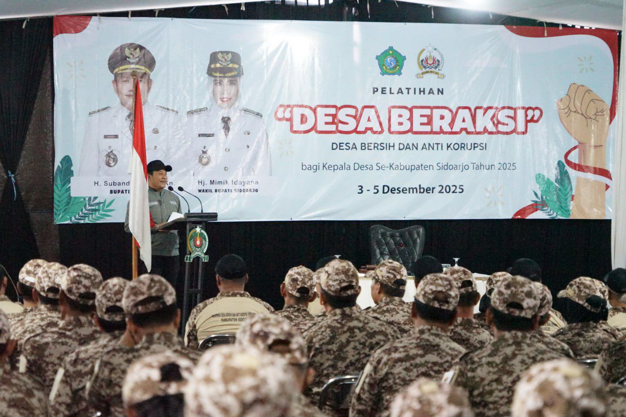 KOMPAK: Pelatihan Desa Beraksi dibuka Bupati Sidoarjo Subandi.