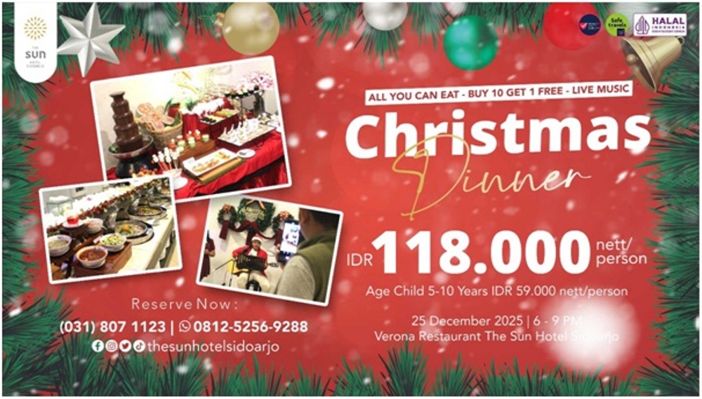 Promo Christmas Dinner The Sun Hotel Sidoarjo