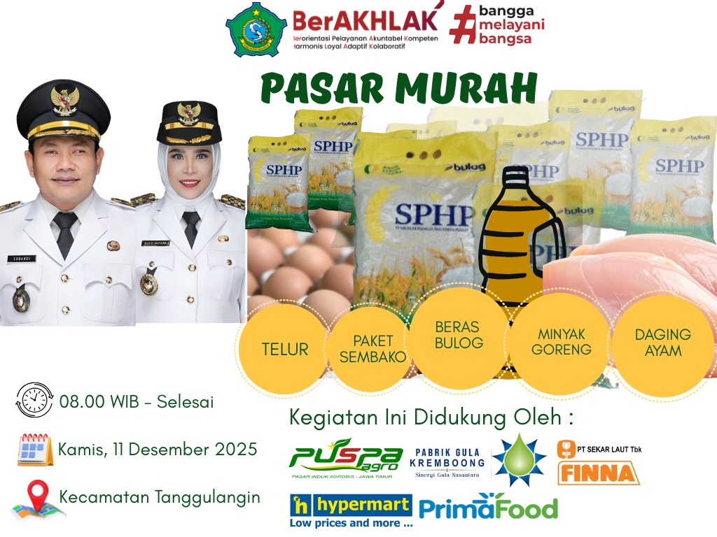 Pasar murah yang rencananya digelar di kantor Kecamatan Tanggulangin.