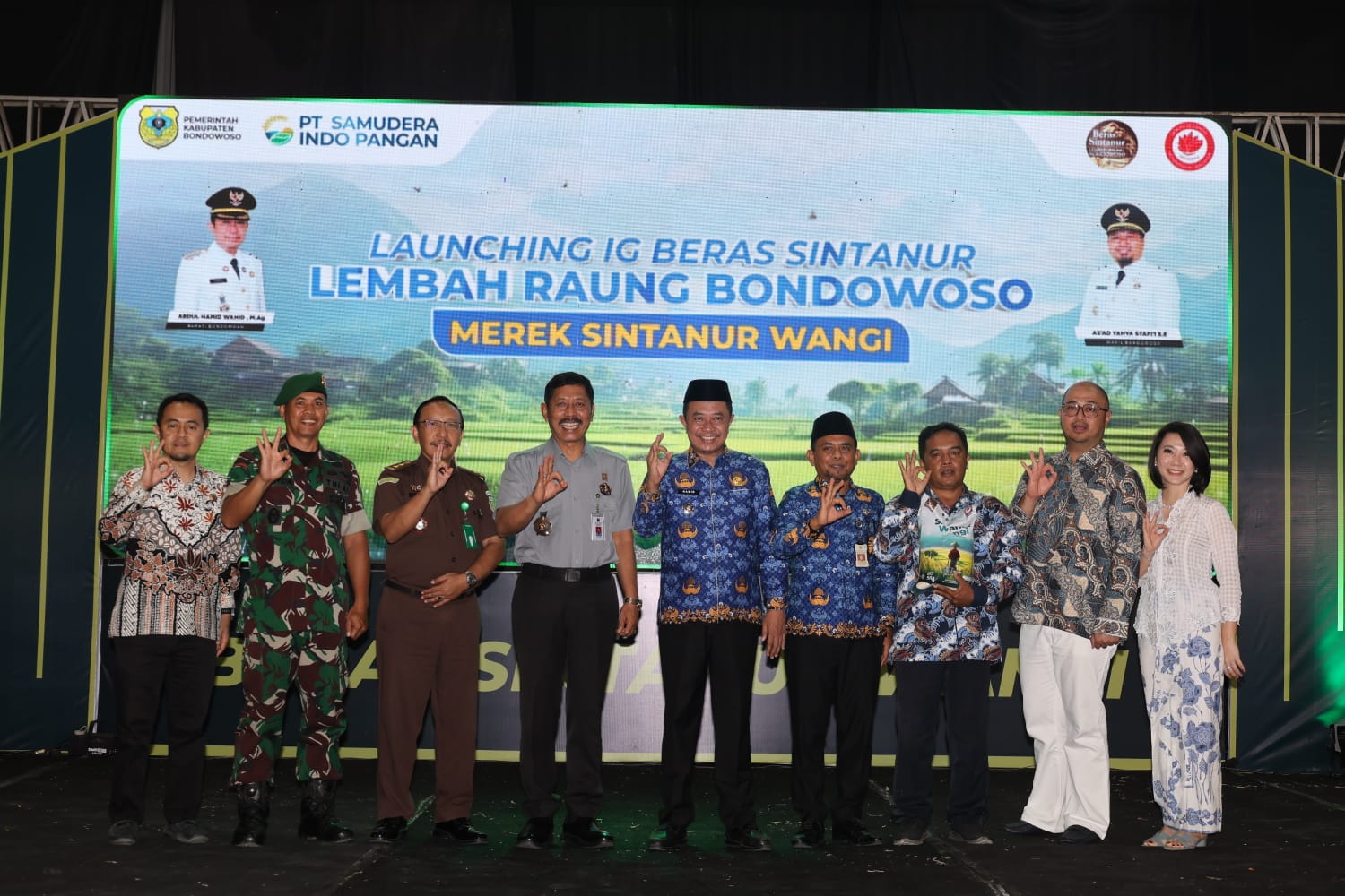KOMPAK: Launching Indikasi Geografis (IG) Beras Sintanur Lembah Raung Bondowoso dengan merek &ldquo;Sintanur Wangi&rdquo;.