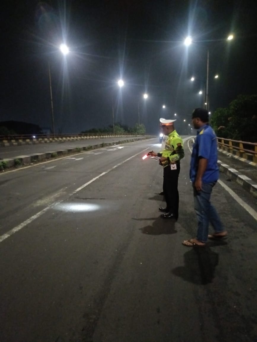 LUKA BERAT: TKP kecelakaan lalu lintas terjadi di Jalan Raya Beringin Bendo.