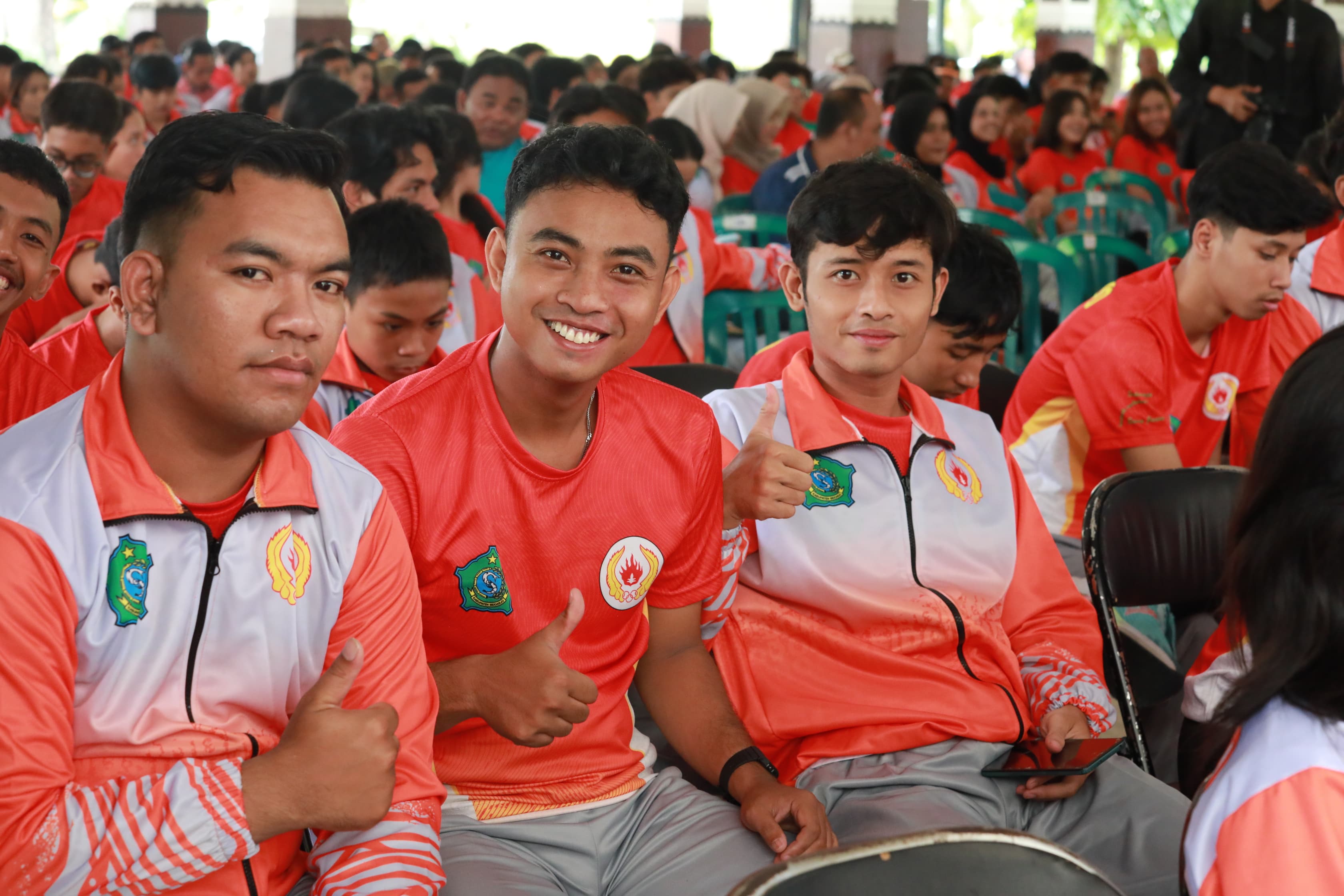 BERPRESTASI: Atlet porprov 2025 Sidoarjo saat berada di Pendapa Delta Wibawa.