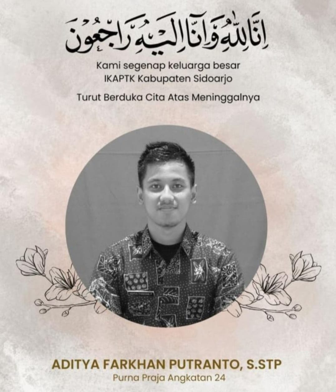 BERDUKA: Lurah Ketegan Aditya Farkhan Putranto