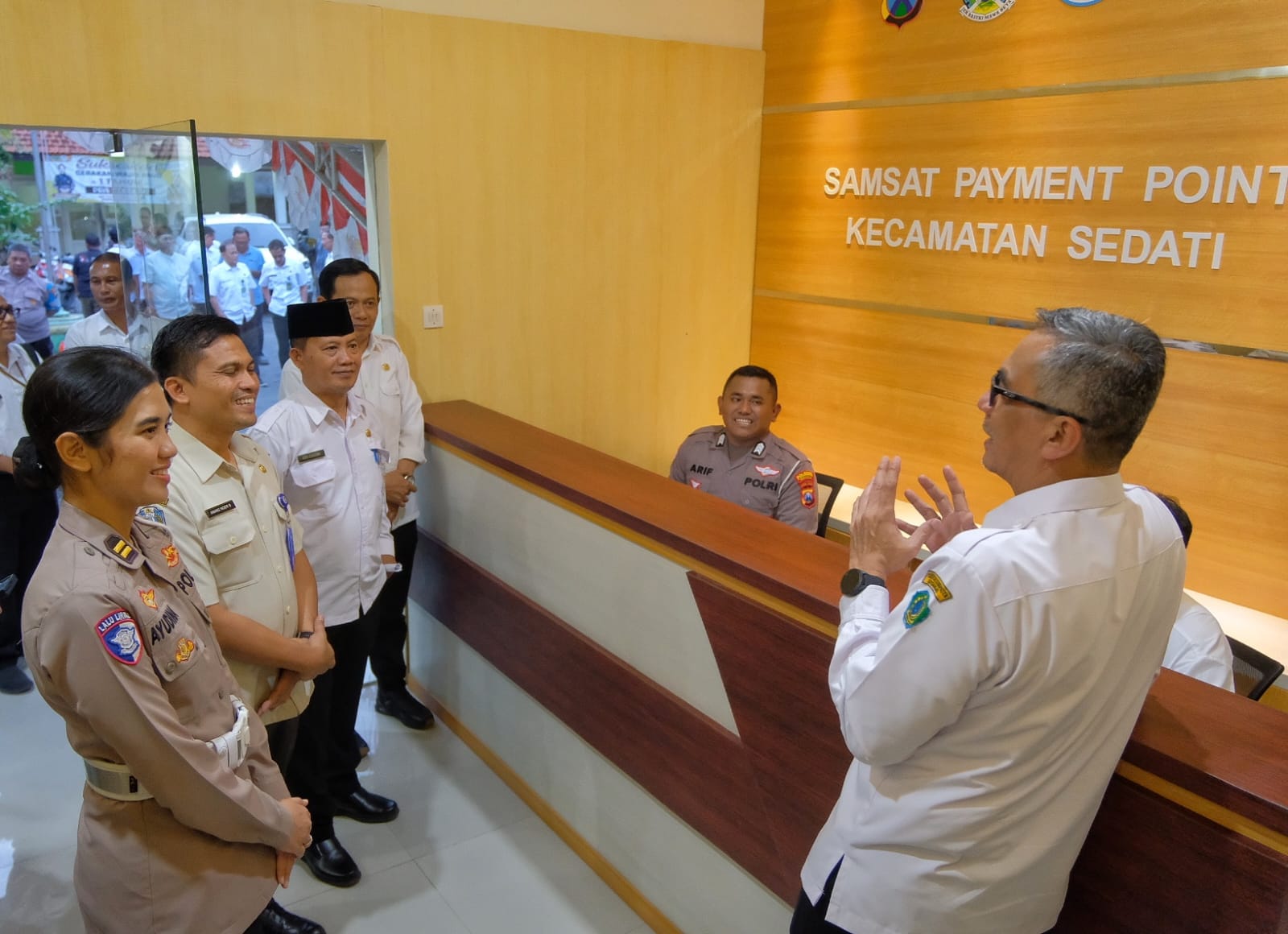 INOVASI: Satlantas Polresta Sidoarjo resmikan Samsat Payment di Pendopo Kecamatan Sedati.