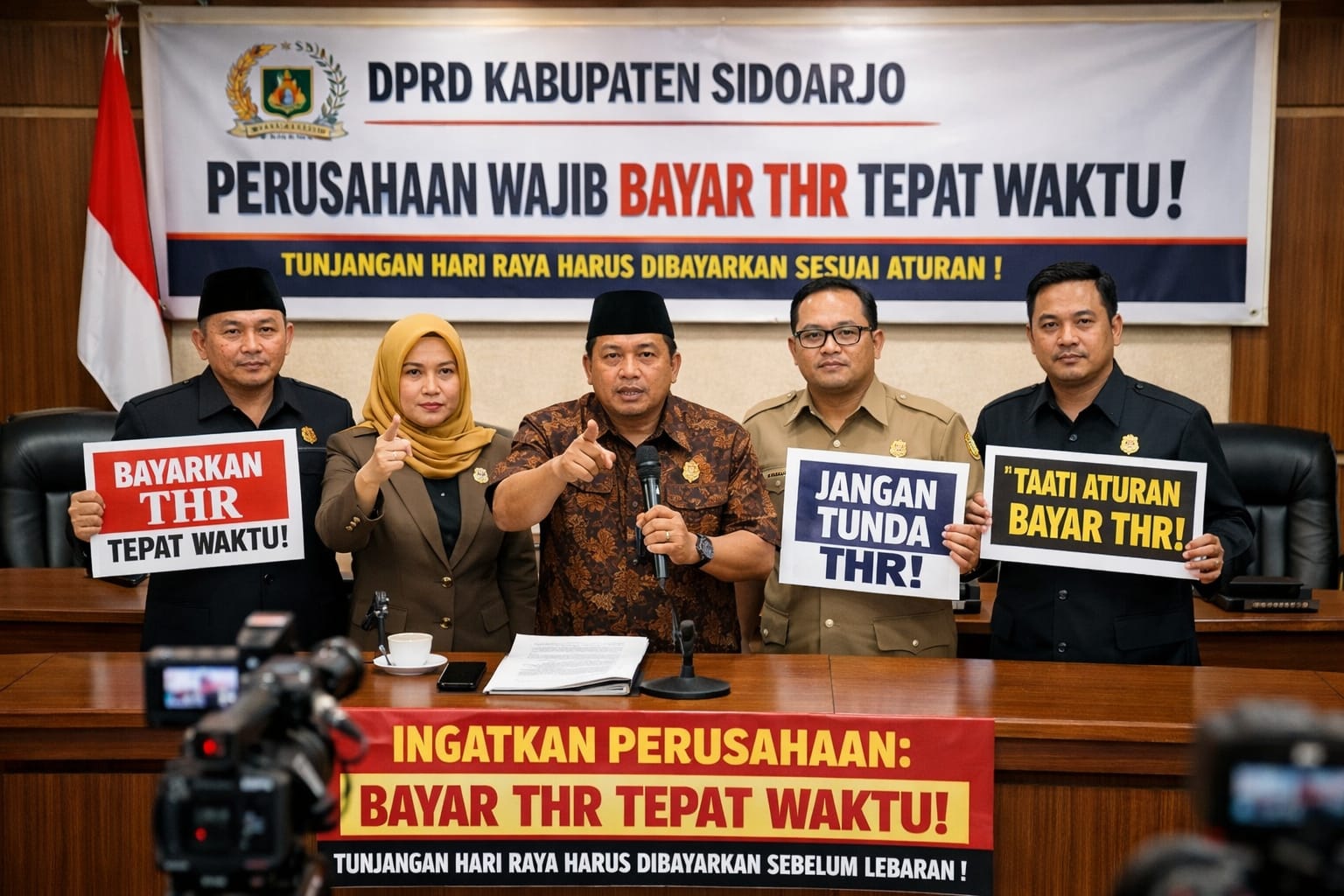 Ilustrasi DPRD Sidoarjo ingatkan perusahaan bayar THR. (AI/DIKY SANSIRI/RADAR SIDOARJO)   