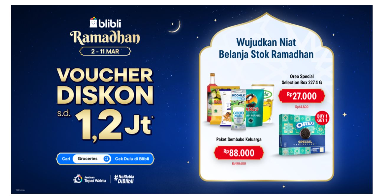 Lewat romo Ramadan dan THR Lebaran 2026 Blibli menghadirkan sejumlah program belanja.