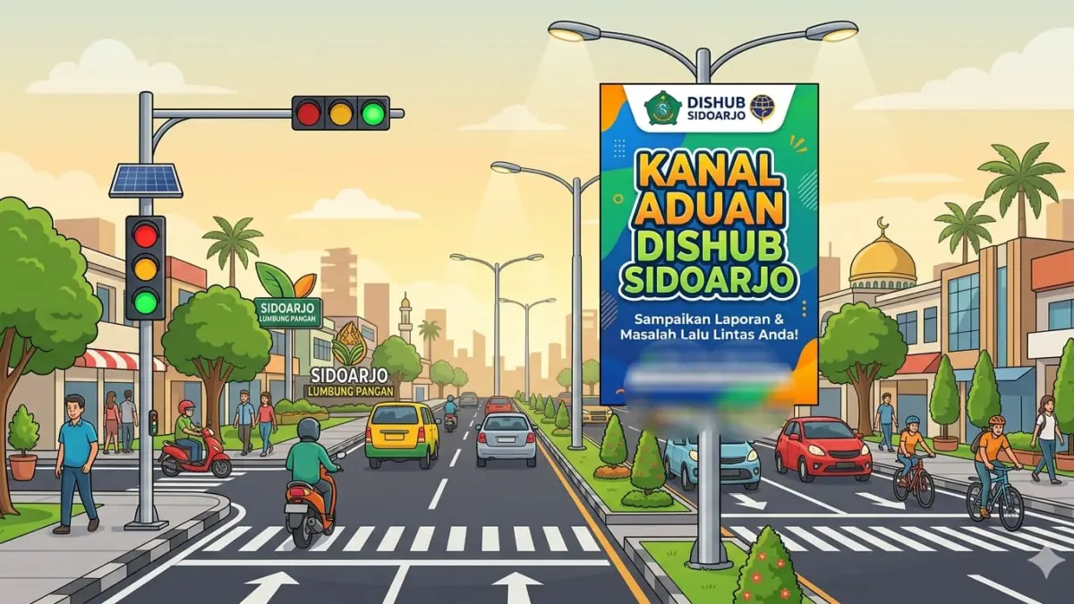 Ilustrasi kanal pengaduan Dinas Perhubungan Sidoarjo. (AI/RADAR SIDOARJO) 