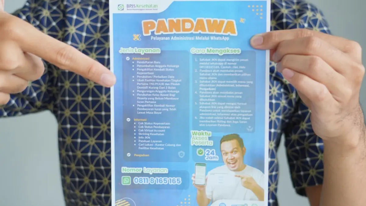 EFEKTIF: BPJS Kesehatan terus menghadirkan kemudahan layanan bagi peserta Jaminan Kesehatan Nasional (JKN), salah satunya melalui Pelayanan Administrasi Melalui WhatsApp (PANDAWA).